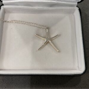 Silver Starfish Pendant Necklace